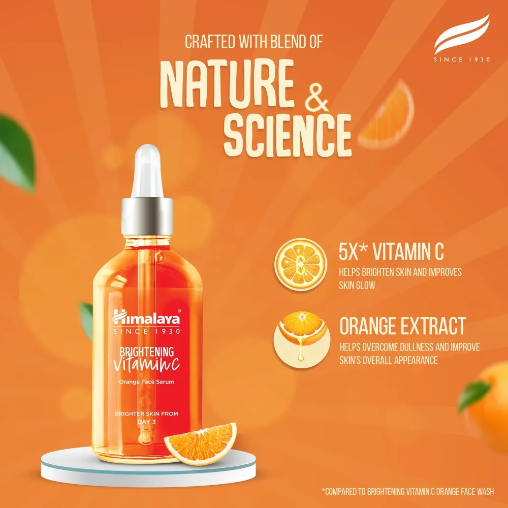 Himalaya Brightening Vitamin C Orange Face Serum 30ml