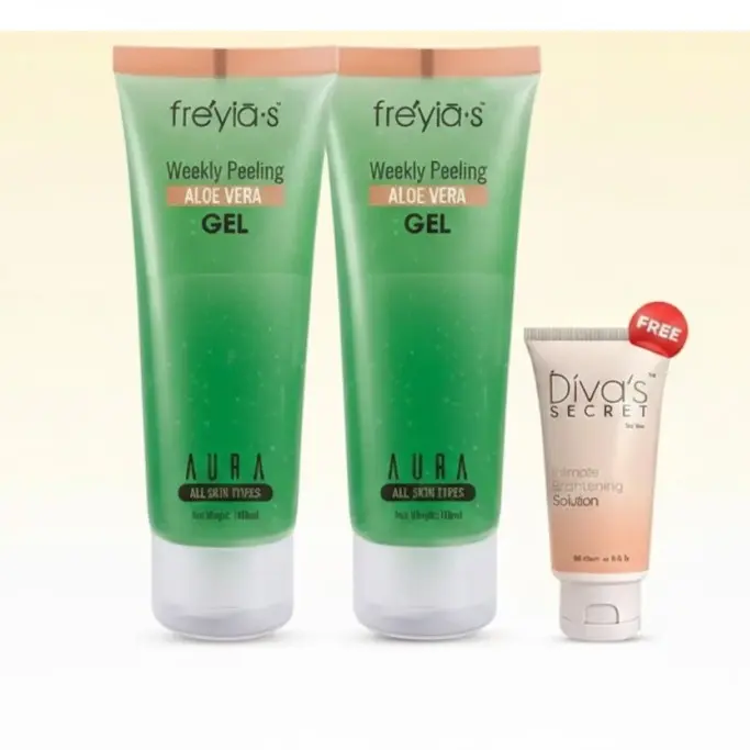 Buy 2 Freyia's Peeling Aloe Vera Gel, and Get Divas Intimate Brightening  Solution 20 ml Free