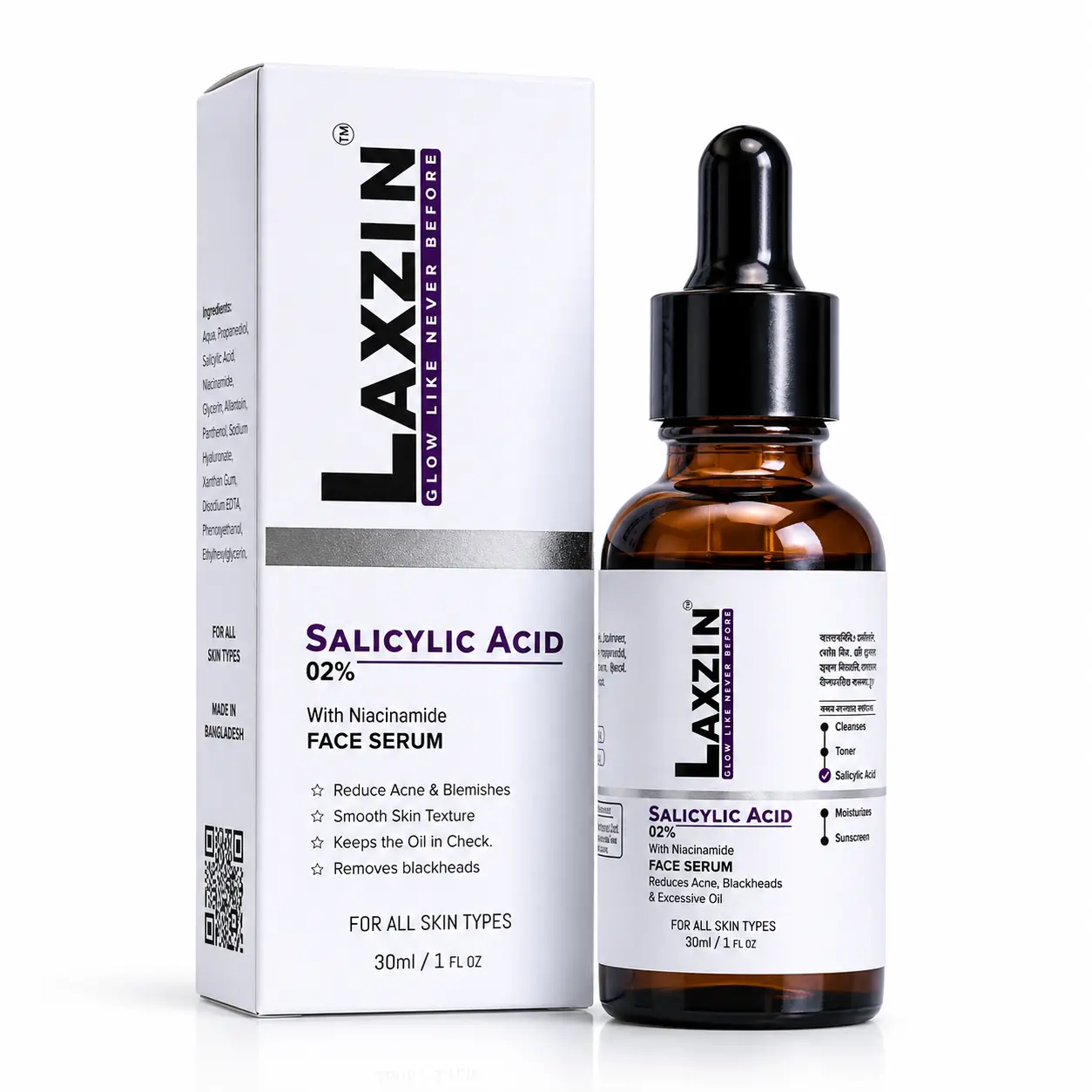 Laxzin Salicylic Acid 02% +Niacinamide Face Serum 30ml