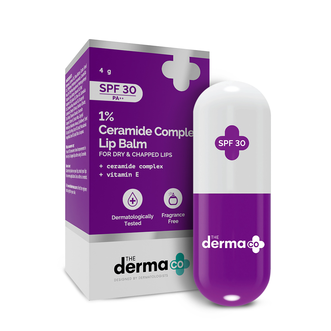 derma co 1 vitamin c brightening lip balm The Derma Co 1% Ceramide Complex Lip Balm 4g